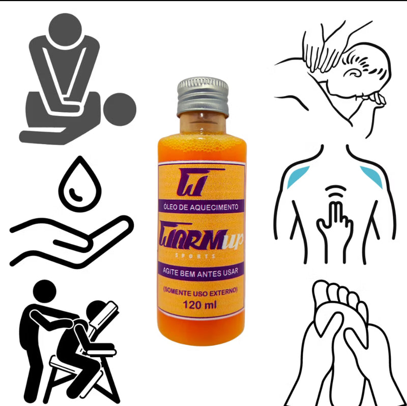 Óleo de aquecimento tailandês para massagens e esportes